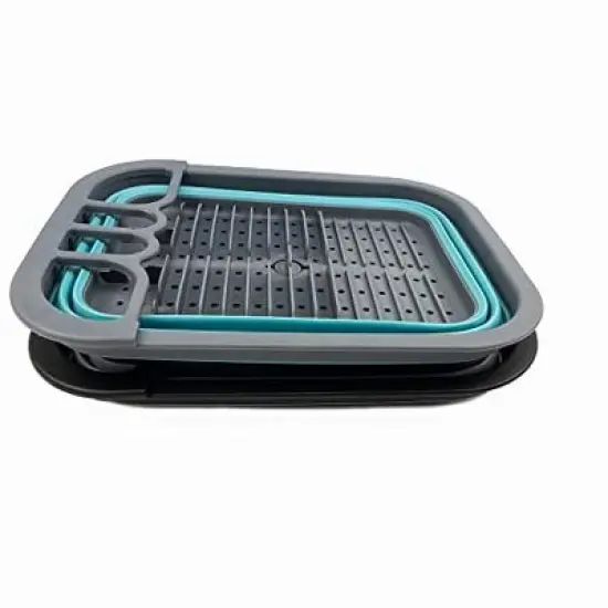 SAMMART 7.3L (1.9 Gallon) Collapsible Dish Drainer with Drainer Board image {2}