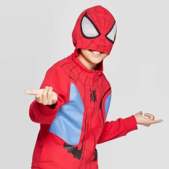 Kids' Spider-Man Costume Fleece Sweatshirt - Red image {3}
