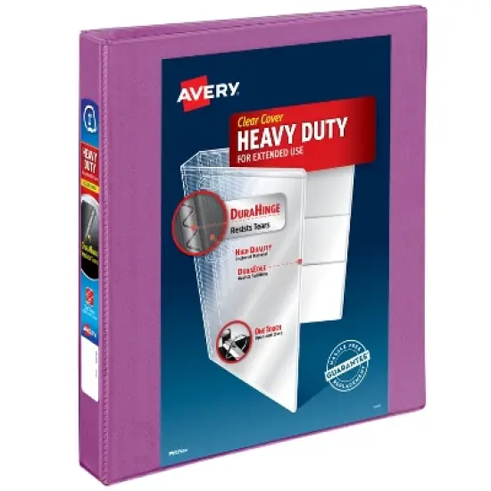 Avery Heavy-Duty View Binders, Orchid, 1" Slant Rings, Holds 250 Sheets (79272) image {9}
