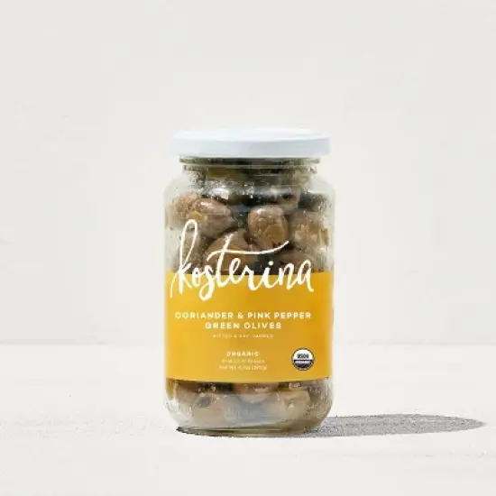 Kosterina Coriander and Pink Peppercorn Pitted Organic Green Olives - 6.7oz image {4}