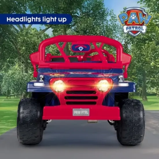 Paw Patrol 12V Kids Electric Ride-On Car, 2-Seater with Music, Sounds, Durable Wheels, Dual Seat Belts, Forward & Reverse Drive image {6}