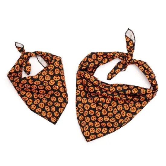 The Worthy Dog Jack-O-Lantern Bandana Accessory image {2}