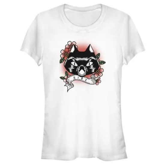 Junior's Disney Hocus Pocus Binx Flower Tattoo T-Shirt image {2}
