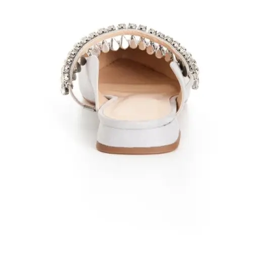 Women's Wide Fit Strappy Point Mule - gray | EVANS image {2}