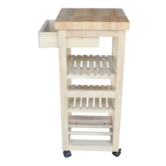 Ashley Kitchen Trolley - Unfinished - International Concepts image {6}