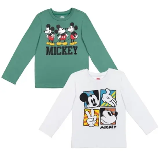 Disney Mickey Mouse 2 Pack T-Shirts Toddler to Big Kid image {9}
