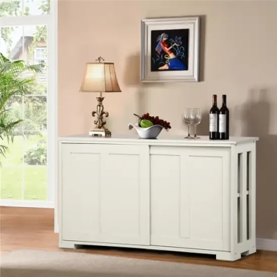 Yaheetech Sideboard Buffet Cabinet with Storage Sliding Door for Kitchen Dining Room image {1}