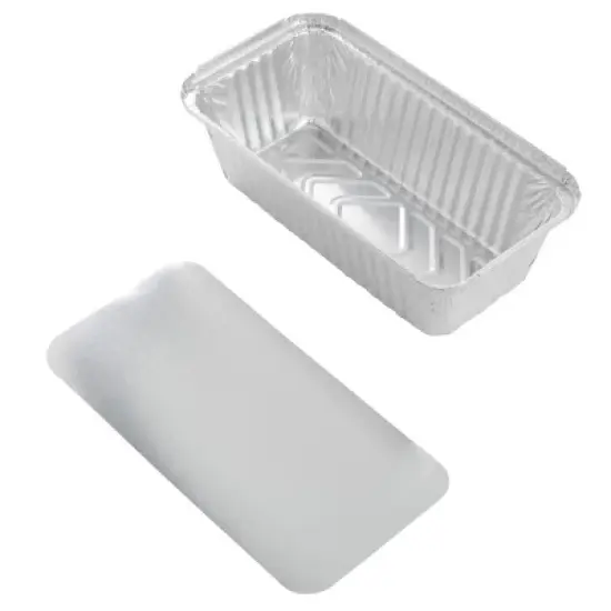 Juvale 50 Pack Disposable Aluminum Loaf Pans with Lids, 22oz Tins for Baking, Heating, Storing, 8.5 x 2.5 x 4.5 In image {6}