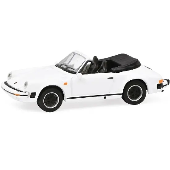 Porsche 911 Carrera 3.2 Cabriolet White 1/87 (HO) Diecast Model Car by Schuco image {1}