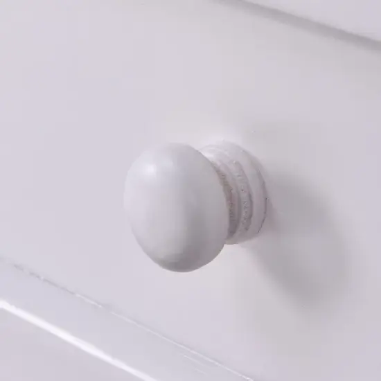 Costway 2PCS Night Stand 3 Tiers 1 Drawer Bedside End Table Organizer Wood W/2 Baskets image {7}