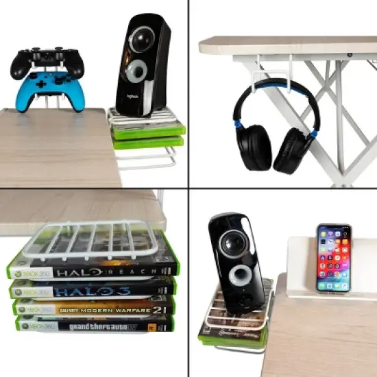 Gaming Desk Pro Curved Front White - Atlantic image {6}