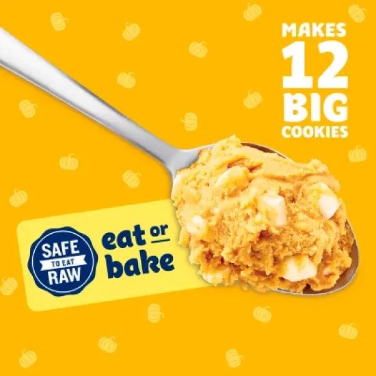 Pillsbury Ready-to-Bake Pumpkin Cookie Dough with Cream Cheese Flavored Chips - 14oz/12ct image {3}