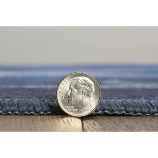 Caspian Washable Outdoor Rug Blue/Light Blue - Linon image {5}