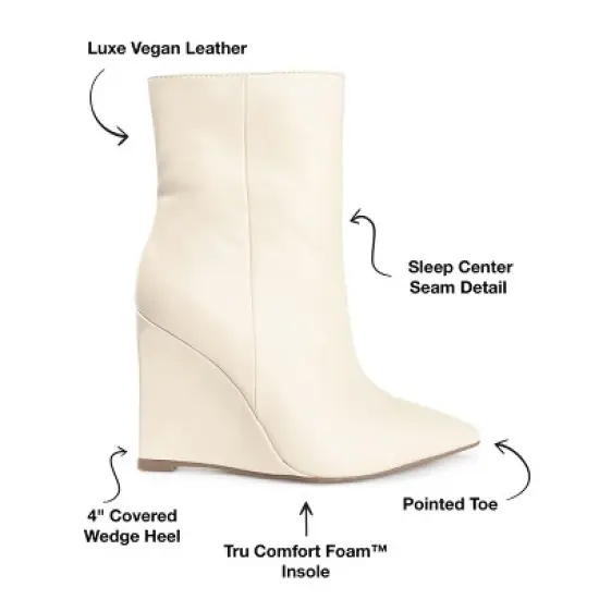 Journee Collection Womens Glorria Tru Comfort Foam Inside Zip Wedge Booties image {7}