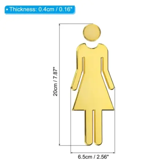Unique Bargains Self-Adhesive Decor Office Business Women Restroom Sign image {1}
