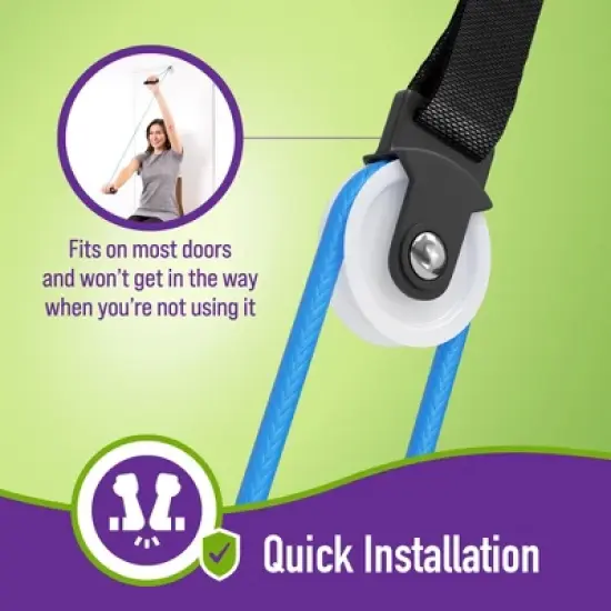 Mars Wellness Economy Overhead Overdoor Shoulder Therapy System - Plastic Handles image {3}