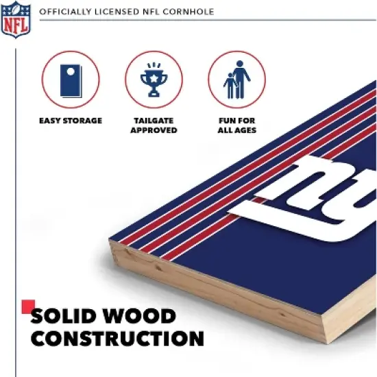 NFL New York Giants 2'x3' Wood Cornhole Set image {2}
