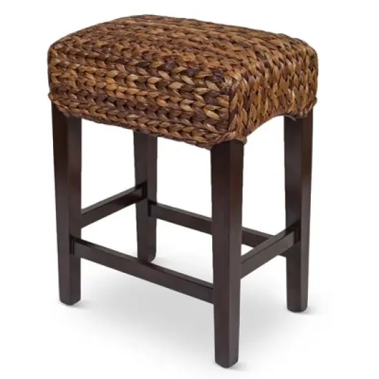 BirdRock Home Seagrass Backless Counter Stool - Espresso image {1}