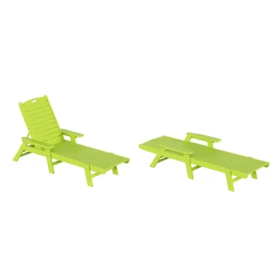WestinTrends Adirondack Outdoor Chaise Lounge for Patio Garden Poolside (Set of 2) image {11}