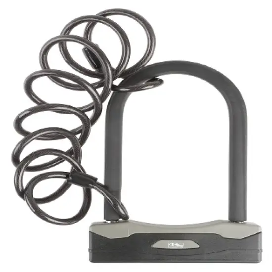 Shackle U-Lock with Spiral Cable image {1}