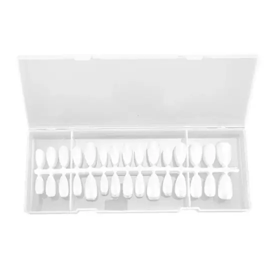 Unique Bargains Women's Medium Short Almond Fake Nails Clear 1 Set image {5}