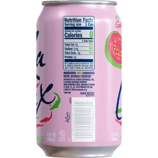 LaCroix Sparkling Water Guava Sao Paulo - 8pk/12 fl oz Cans image {5}