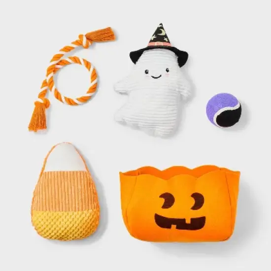 Trick or Treat Dog Rope Plush Toy Set - 4pk - Boots & Barkley&trade; image {2}