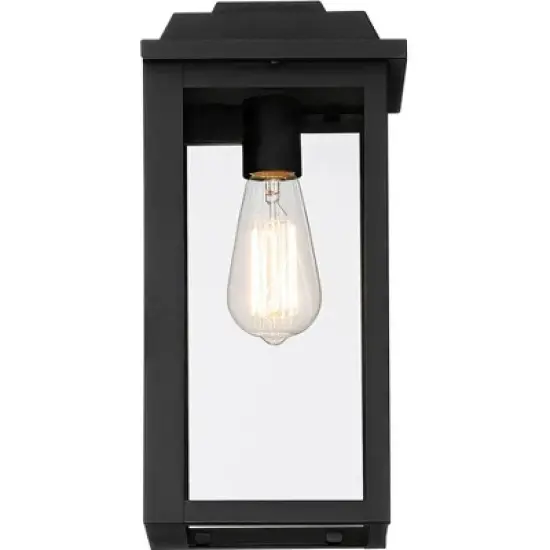 John Timberland Eastcrest Modern Outdoor Wall Light Fixture Textured Black 14" Clear Glass Panels for Post Exterior Barn Deck House Porch Yard Patio image {5}