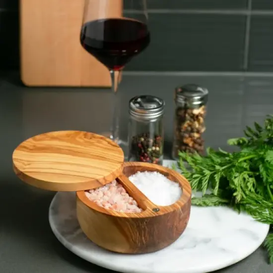 Rsvp Olive Wood Salt Box image {2}