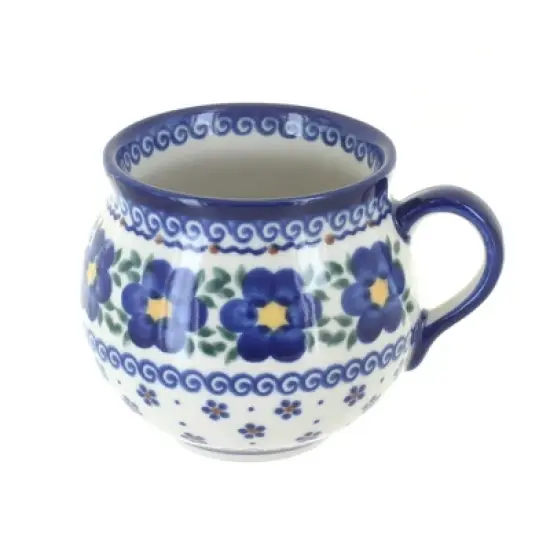 Blue Rose Polish Pottery 455 Vena Bubble Mug image {1}