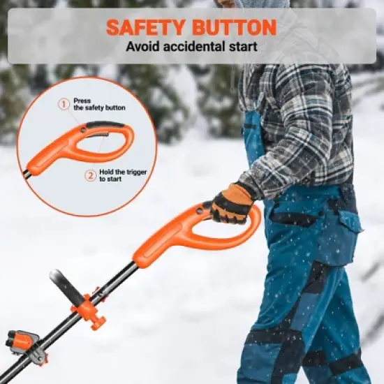 VOLTASK 24V Electric Cordless Snow Blower with Wheels, 16 in Cordless Snow Thrower with Directional Plate & LED Lights, 2 x 24V 4.0Ah Battery Included image {5}