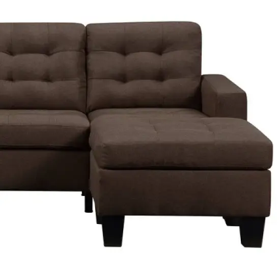 81" Earsom Sofa Brown Linen - Acme Furniture image {4}