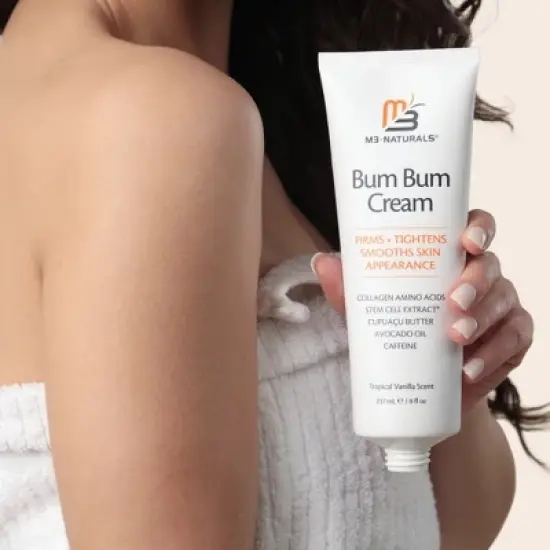 Bum Bum Cream Massaging Lotion for Butt Bust and Body, M3 Naturals, 8 fl oz image {2}