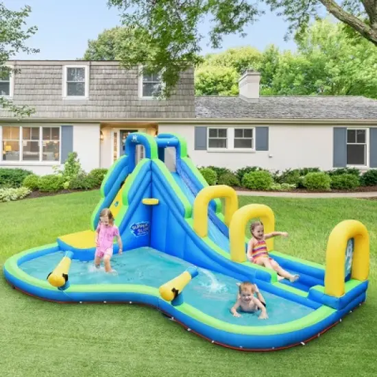 Costway Inflatable Water Slide Kids Bounce House Castle Splash Pool Without Blower image {3}
