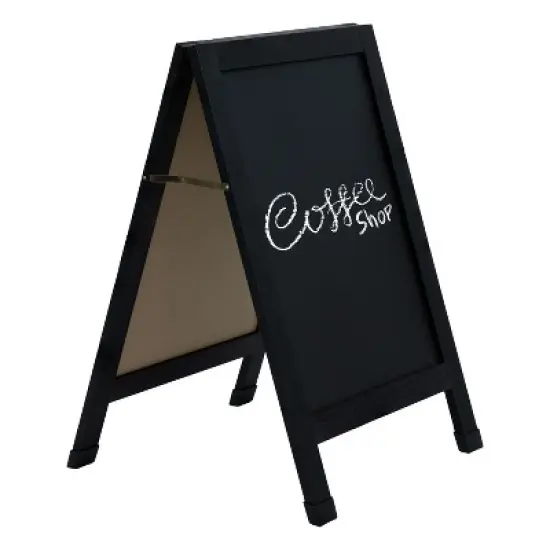 Sunnydaze 40 in. x 20 in. Double-Sided Magnetic A-Frame Chalkboard with Chalk and Eraser image {8}