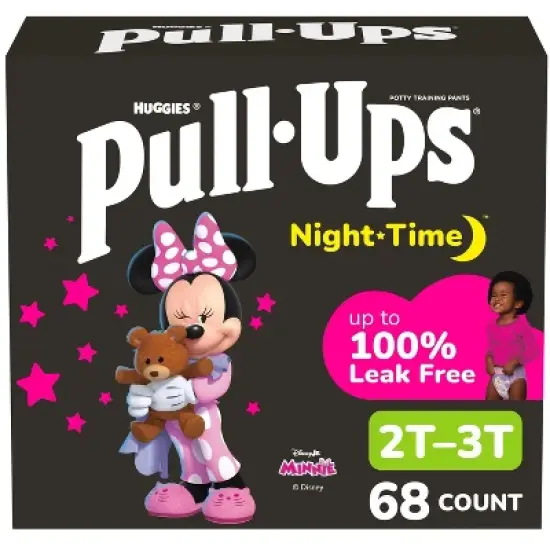 Pull-Ups Night-Time Disposable Training Pants Super Pack - 2T-3T - Girl - 68ct image {11}