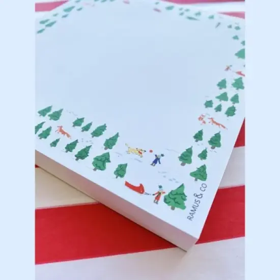 Winter Pine Forest Holiday Notepad by Ramus & Co (100 Heavyweight Tear-Off Sheets) image {2}
