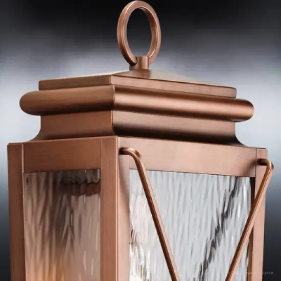 Urban Ambiance Luxury Vintage Outdoor Wall Sconce 21.5''H x 10''W,  Antique Copper Finish,  Buffalo Collection, UHP1411 image {4}