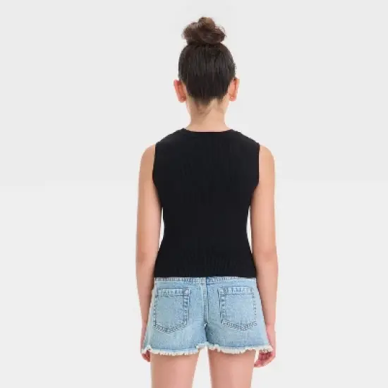 Girls' Ribbed Sweater Tank Top - art class&trade; image {1}