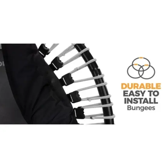 LEAPS & REBOUNDS 40" Round Mini Fitness Trampoline & Rebounder Indoor Home Gym Exercise Equipment Low Impact Workout for Adults, Gray image {2}