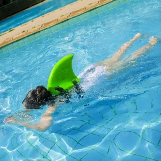 KEKE Back Float Swim Fin Trainer with Elastic Strap, Wearable Shark Fin Swim Float, Buoyancy Foam for Kids Children Toddler Swimming Safety, Purple image {6}