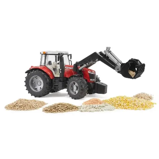 Bruder Massey Ferguson 7600 with Frontloader image {1}