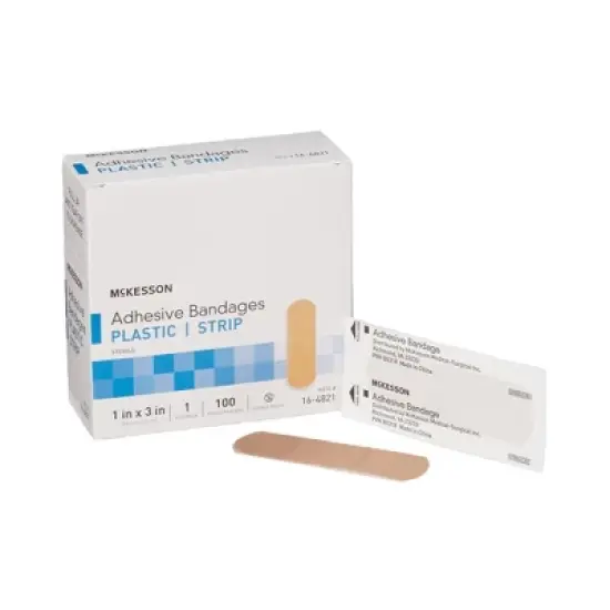 McKesson Tan Plastic Adhesive Bandage Sterile 1 x 3" image {8}