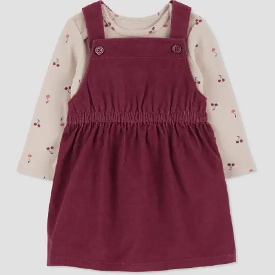 Carter's Just One You&reg;️ Baby Girls' Cherry Top & Skirtall Set - Purple image {1}