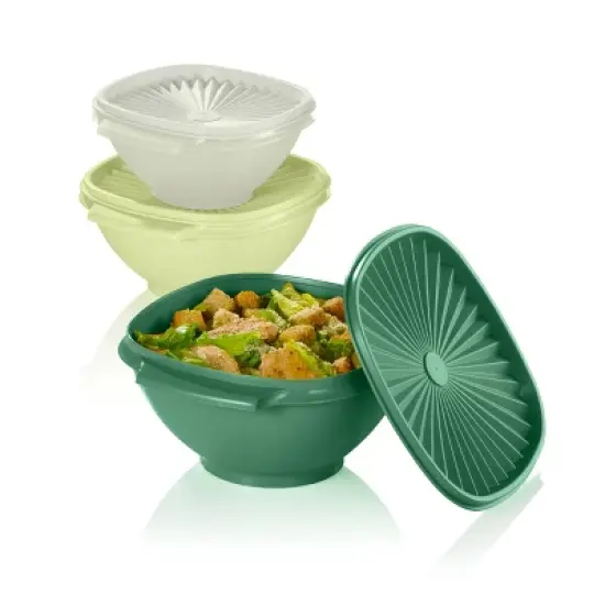 Tupperware 6pc (set of 3) Heritage Bowl Food Storage Container Set image {5}