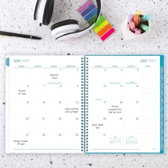 Mead Large 2025-2026 Monthly Color Pop White with Dots image {6}