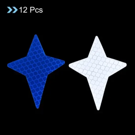 Unique Bargains Waterproof High-Visibility Warning Adhesive Reflective Stickers 2.87" x 2.17" 12 Pcs image {2}