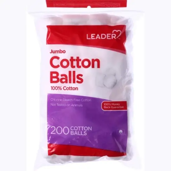 Leader Cotton Balls Jumbo 200 ct image {5}