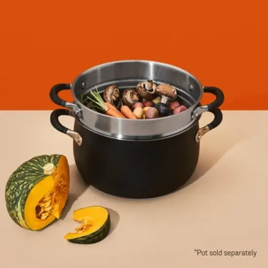 Meyer Accent Series 5qt Stainless Steel Steamer Insert Silver image {2}