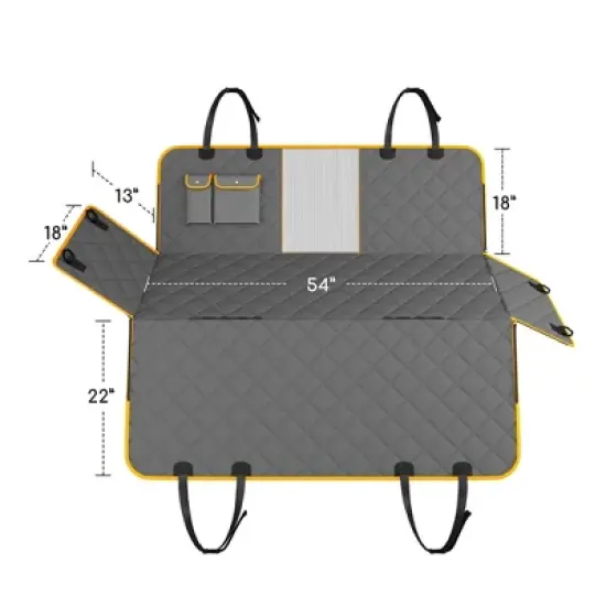 PAWBEE Dog Car Seat Cover &ndash; Premium Nonslip Dog Seat Covers for Cars + seat belt &ndash; Waterproof Pet Hammock with Front Mesh Window for car, SUV, Truck image {5}